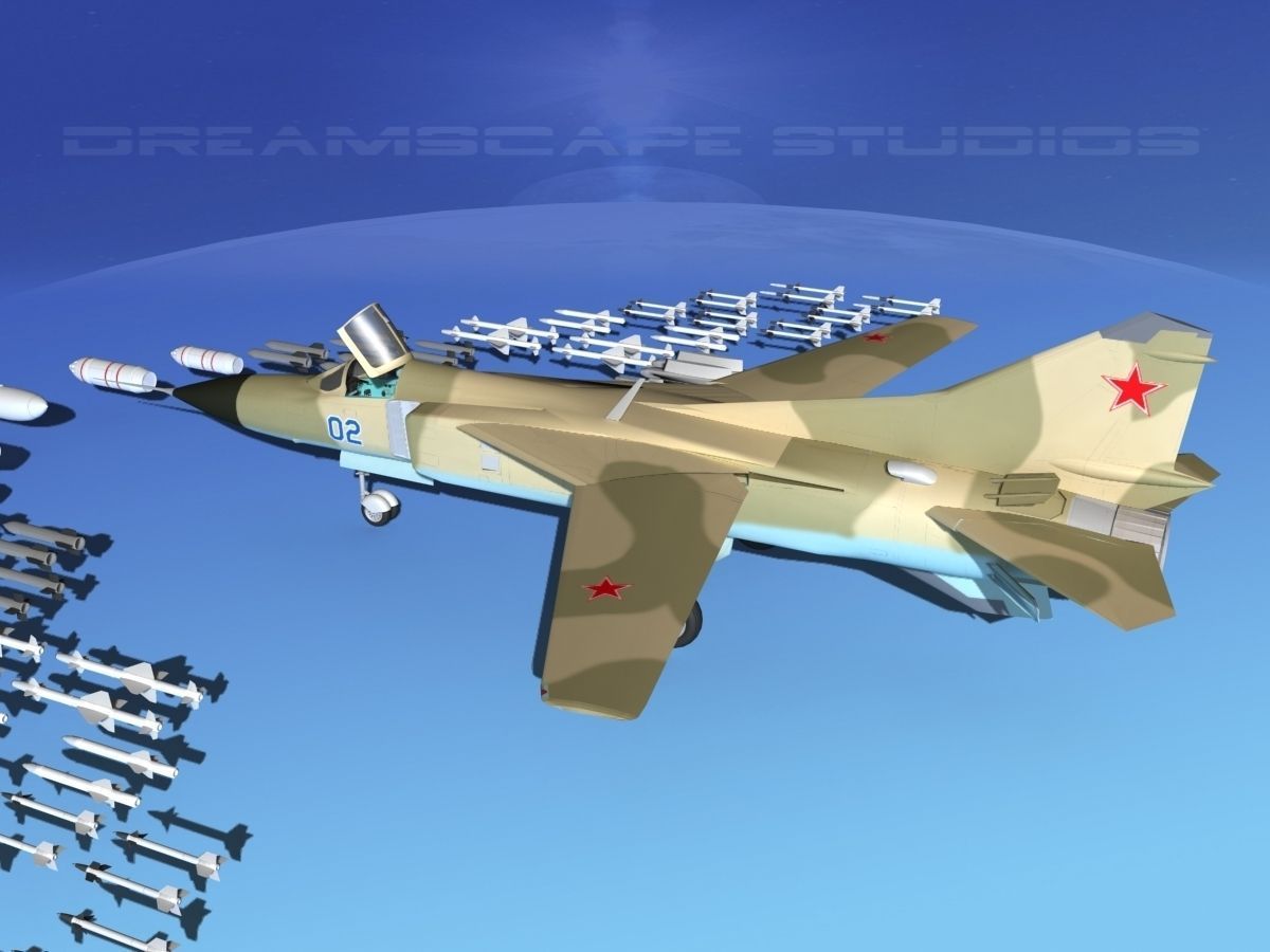Mig 23 Flogger B V08 Russia 3D model_7