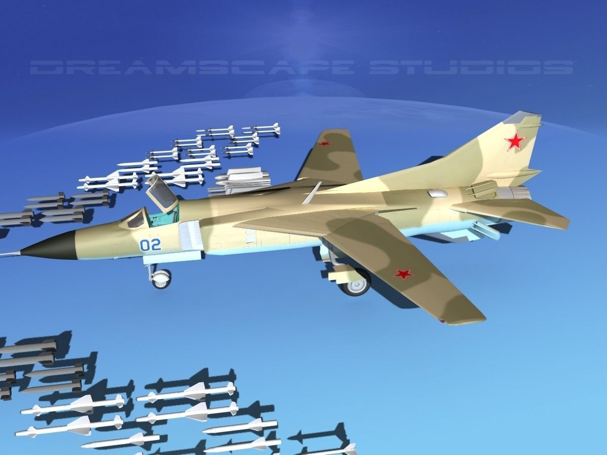 Mig 23 Flogger B V08 Russia 3D model_10