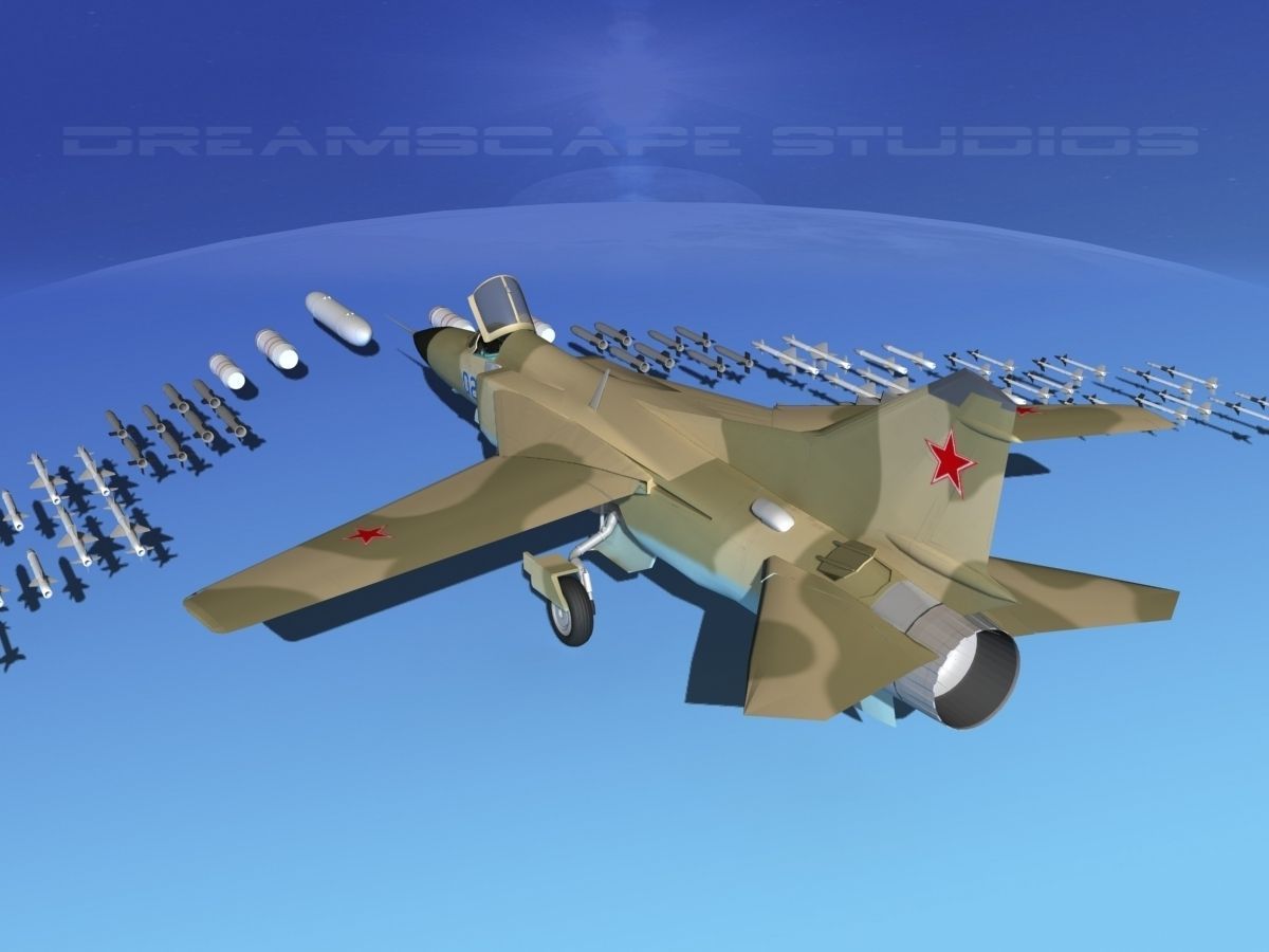 Mig 23 Flogger B V08 Russia 3D model_8