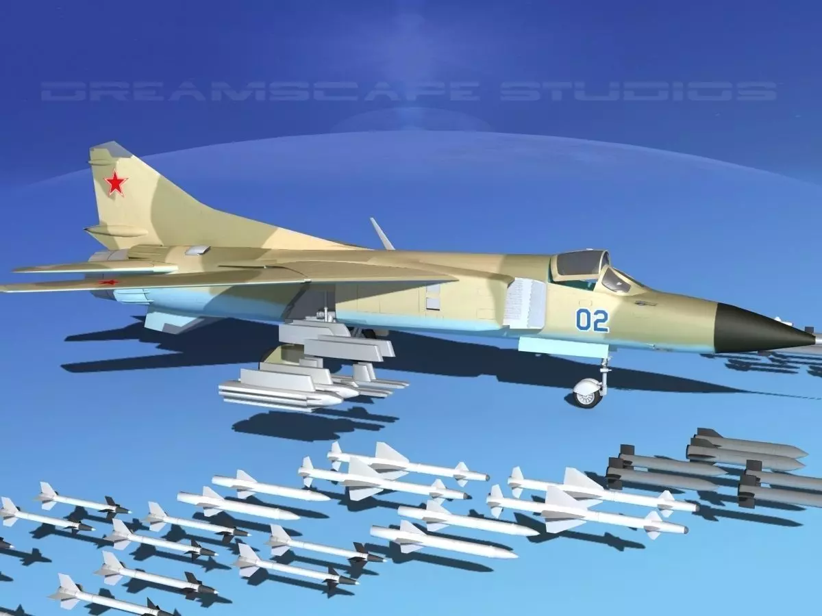 Mig 23 Flogger B V08 Russia 3D model_0
