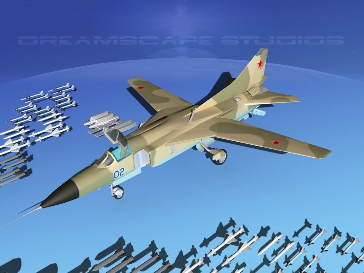 Mig 23 Flogger B V08 Russia 3D model_9