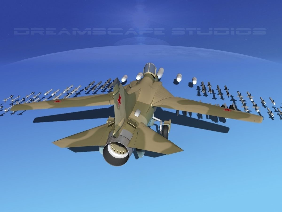 Mig 23 Flogger B V08 Russia 3D model_5