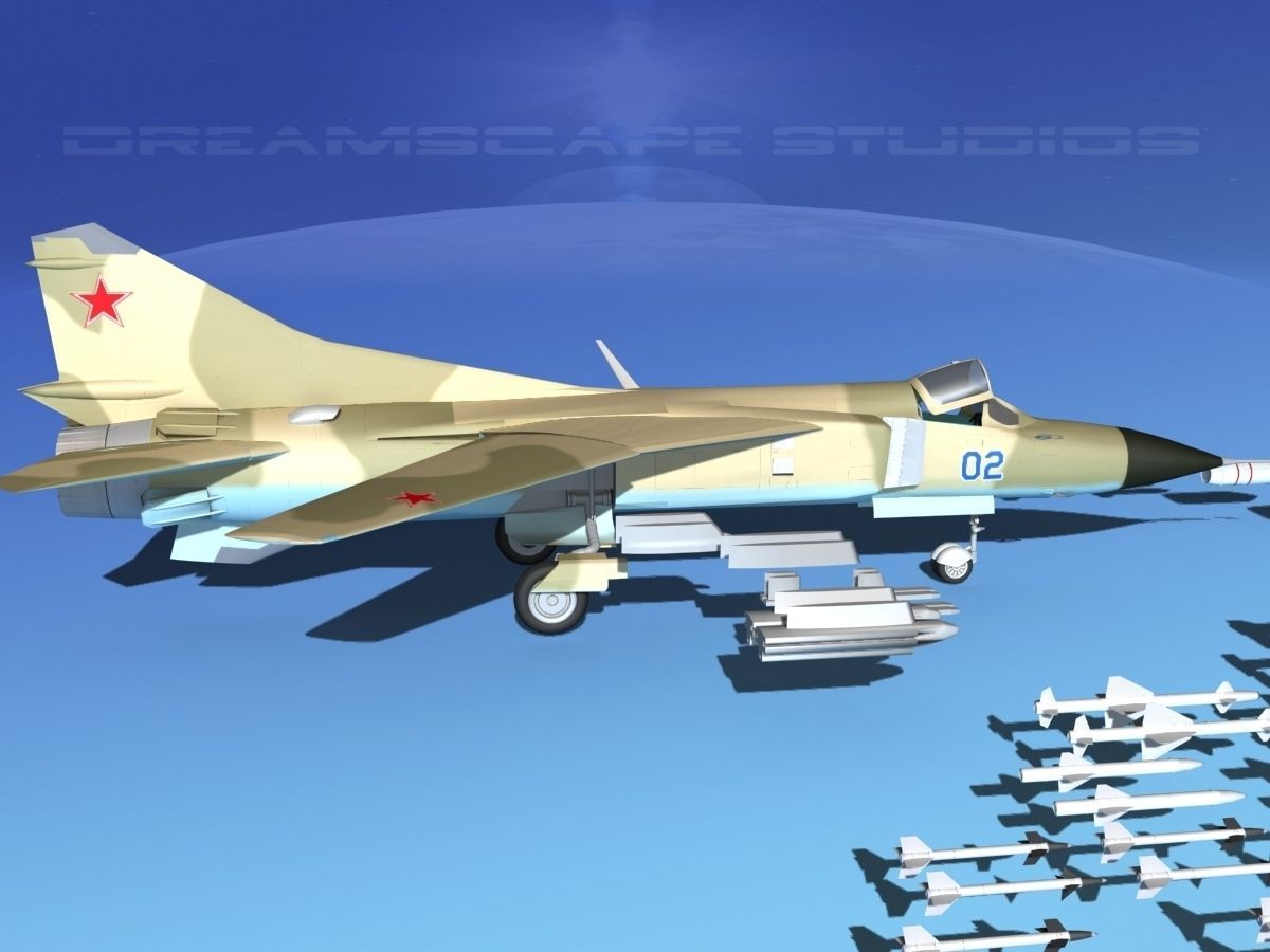 Mig 23 Flogger B V08 Russia 3D model_6