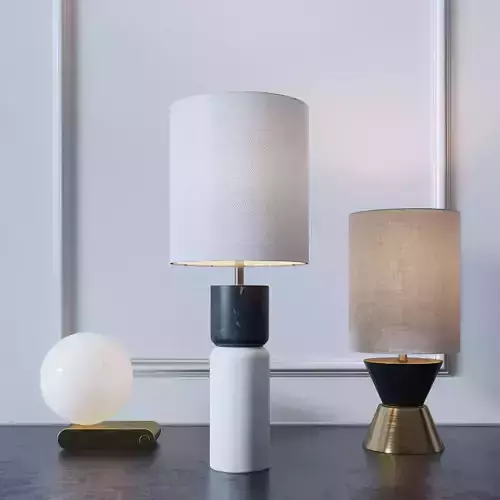 Three table lamps CB2