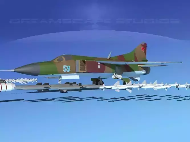 Mig 23 Flogger B V09 Russia 3D model