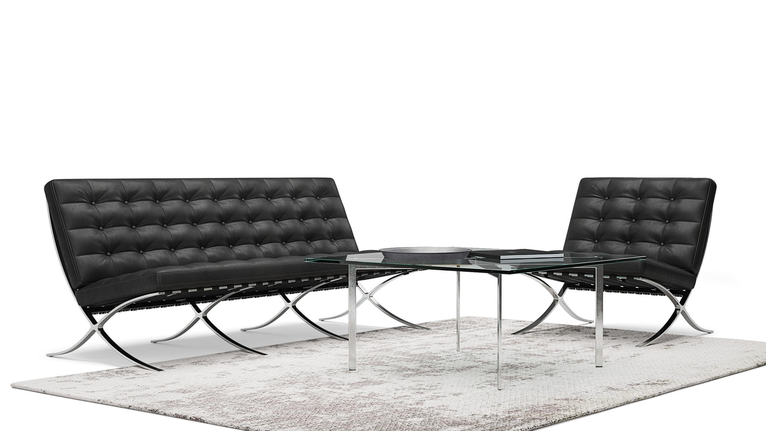 Barcelona set lounge 3D model_5