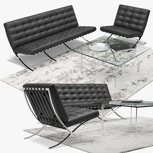 Barcelona set lounge 3D model