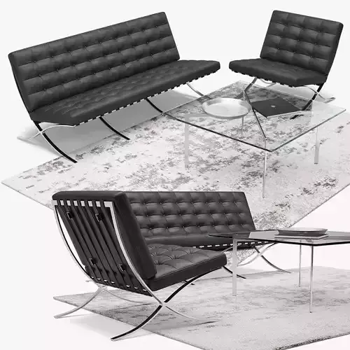 Barcelona set lounge 3D model