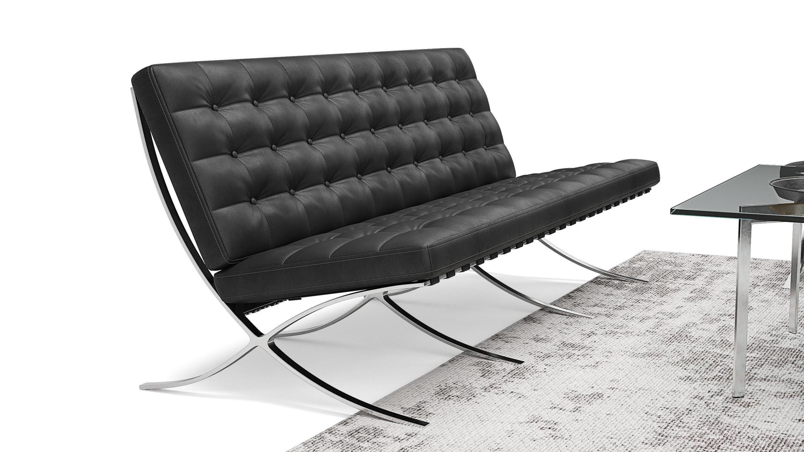 Barcelona set lounge 3D model_4