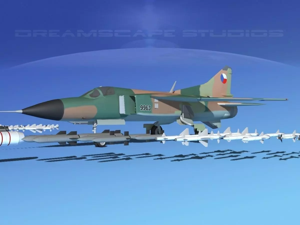 Mig-23 Fighter Czechoslavakia 3D model_0