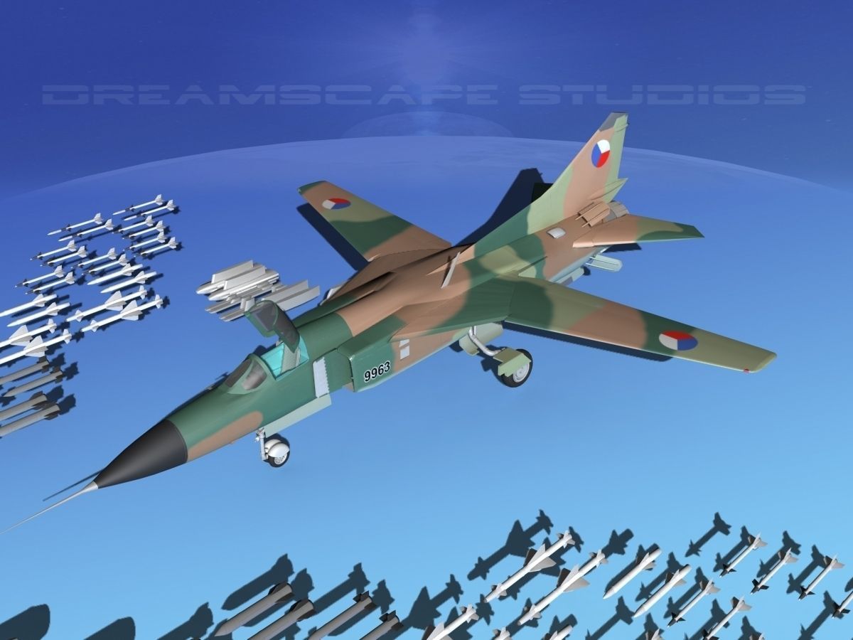 Mig-23 Fighter Czechoslavakia 3D model_11