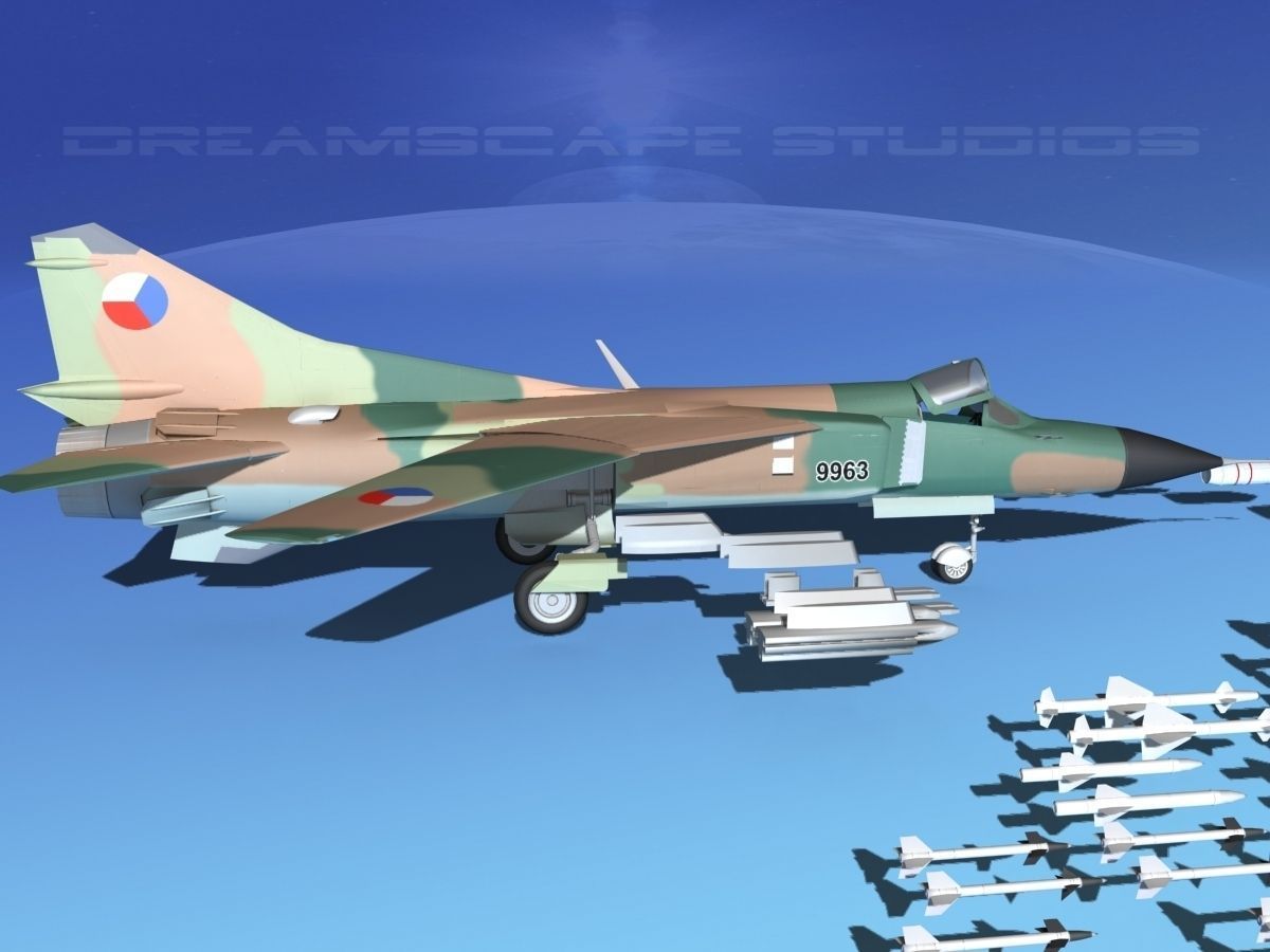 Mig-23 Fighter Czechoslavakia 3D model_7