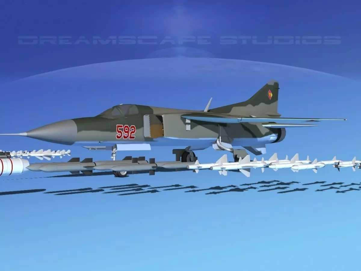 Mig 23 Flogger B V11 East Germany 3D model