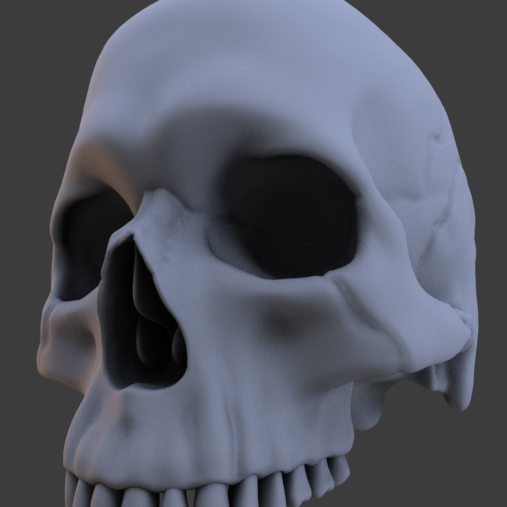 High Poly Skull 3D model_13
