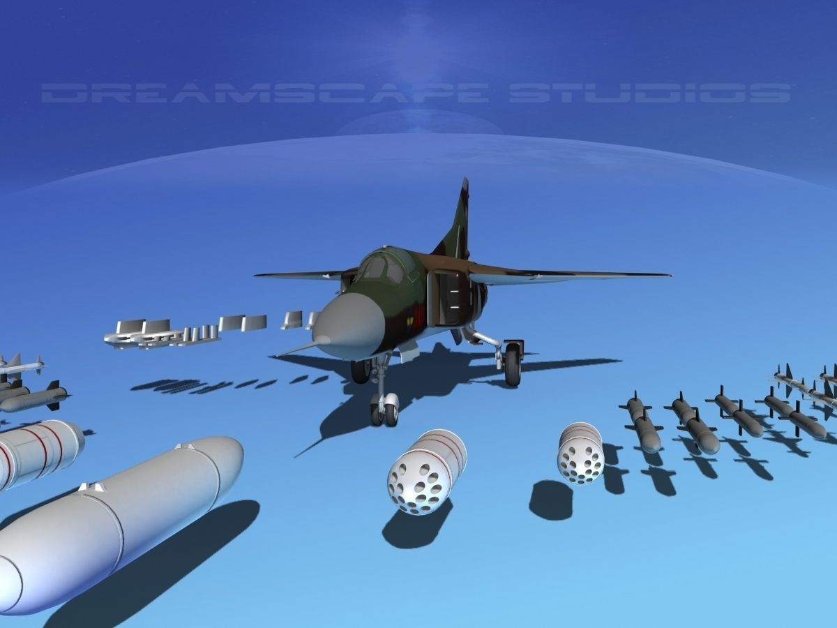 Mig 23 Flogger B V13 East Germany 3D model_1