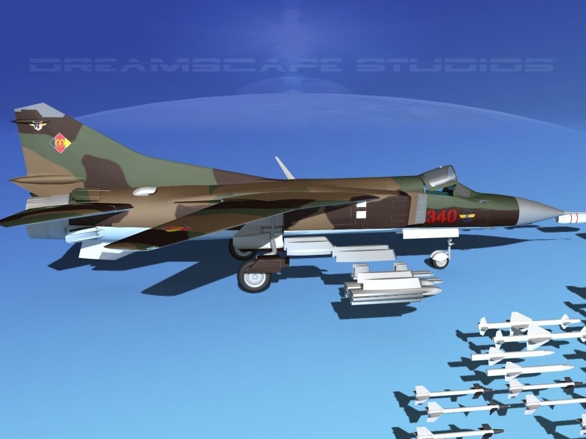 Mig 23 Flogger B V13 East Germany 3D model_5