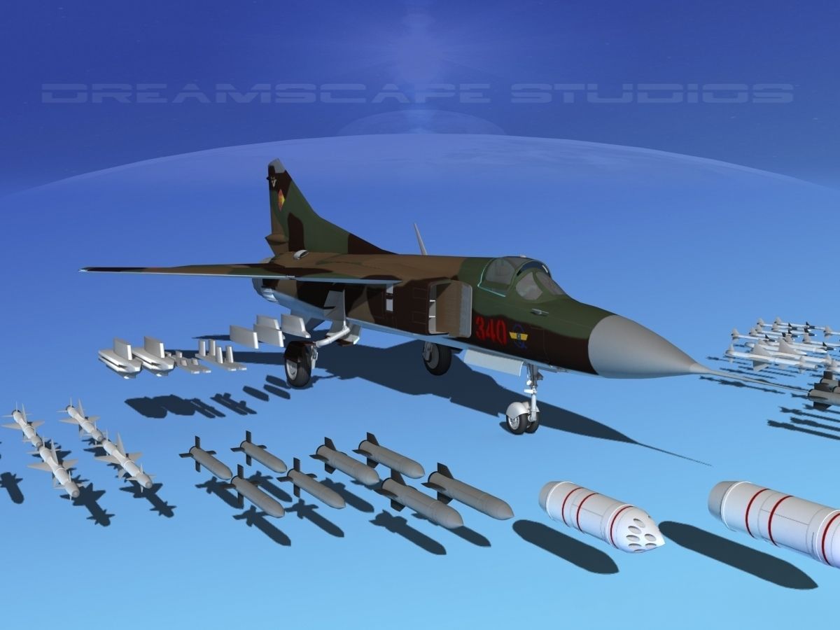 Mig 23 Flogger B V13 East Germany 3D model_3
