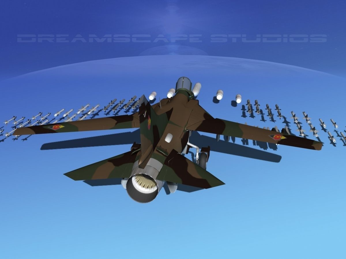 Mig 23 Flogger B V13 East Germany 3D model_6