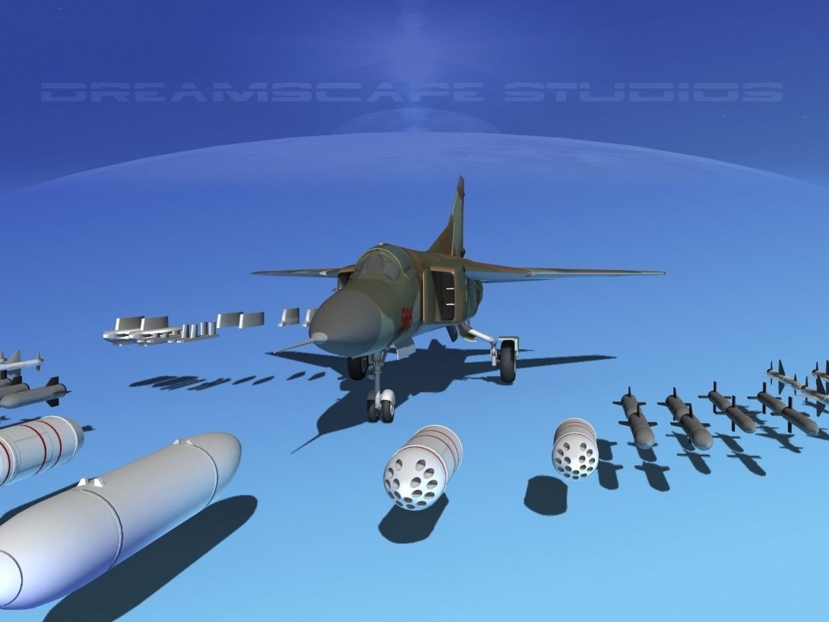 Mig 23 Flogger B V14 East Germany 3D model_3