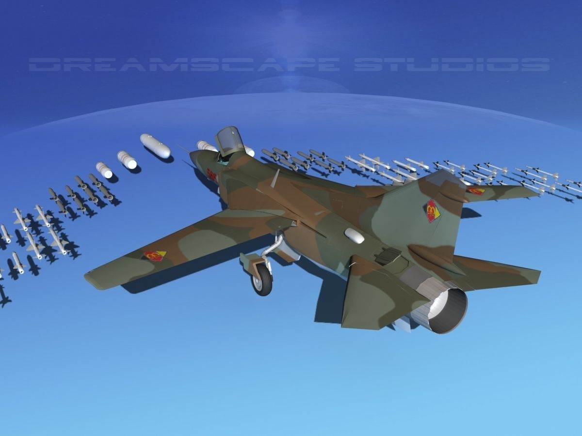 Mig 23 Flogger B V14 East Germany 3D model_8