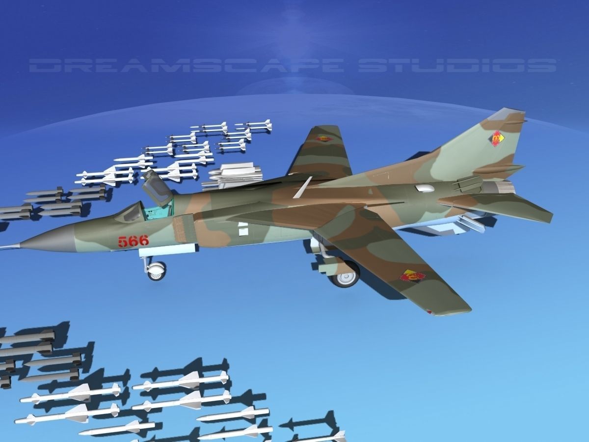 Mig 23 Flogger B V14 East Germany 3D model_7