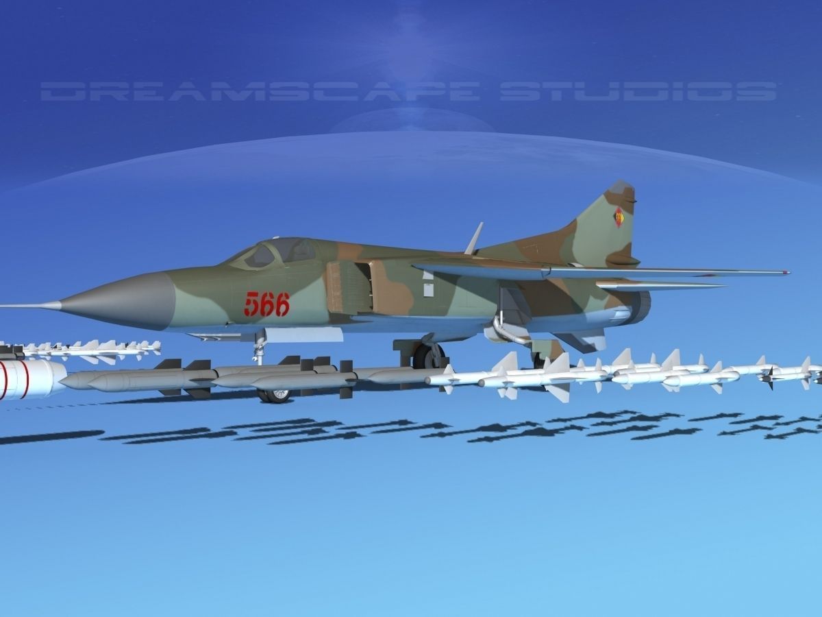 Mig 23 Flogger B V14 East Germany 3D model_1