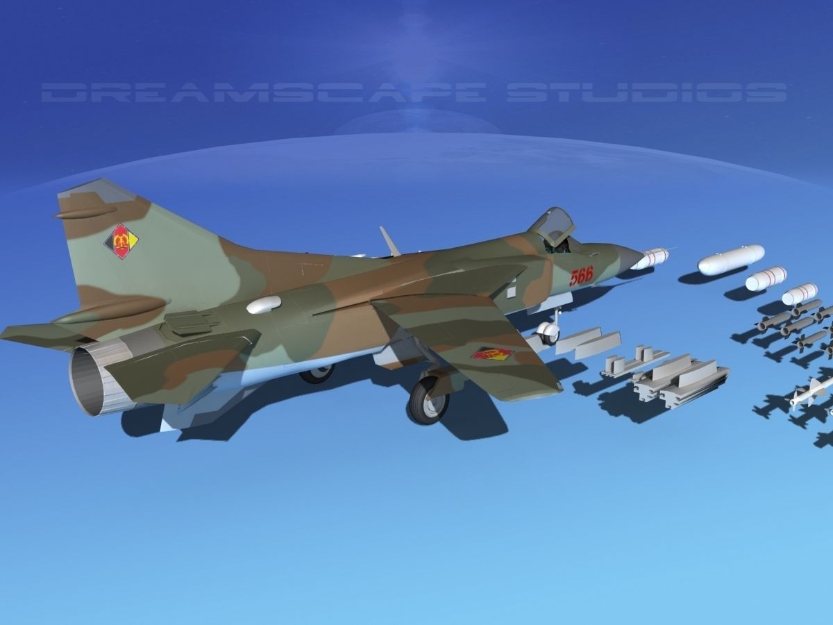 Mig 23 Flogger B V14 East Germany 3D model_5