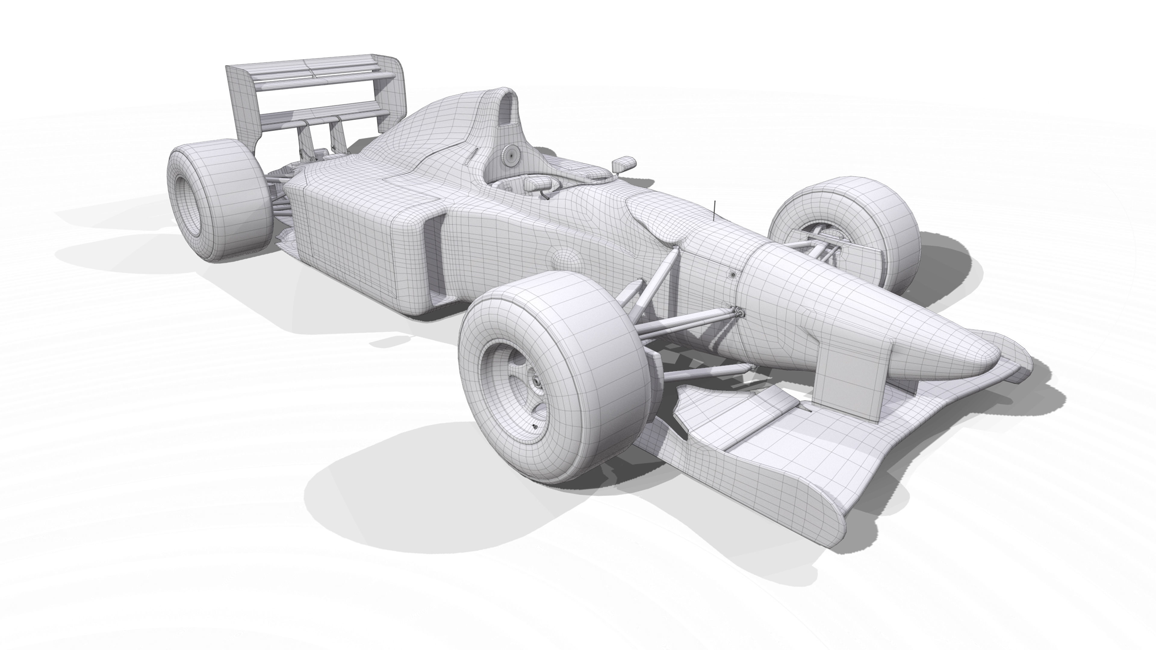 1992 Benetton B192 F1 Race Car Low-poly 3D model_21