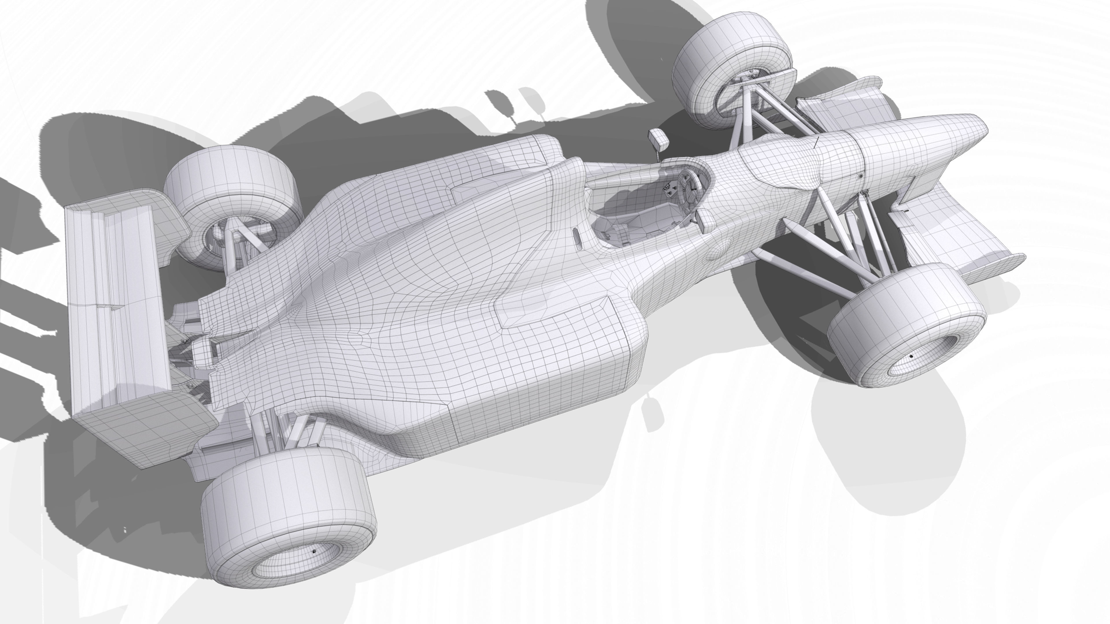 1992 Benetton B192 F1 Race Car Low-poly 3D model_18