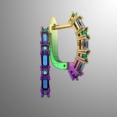 Earrings 25 3D print model_1