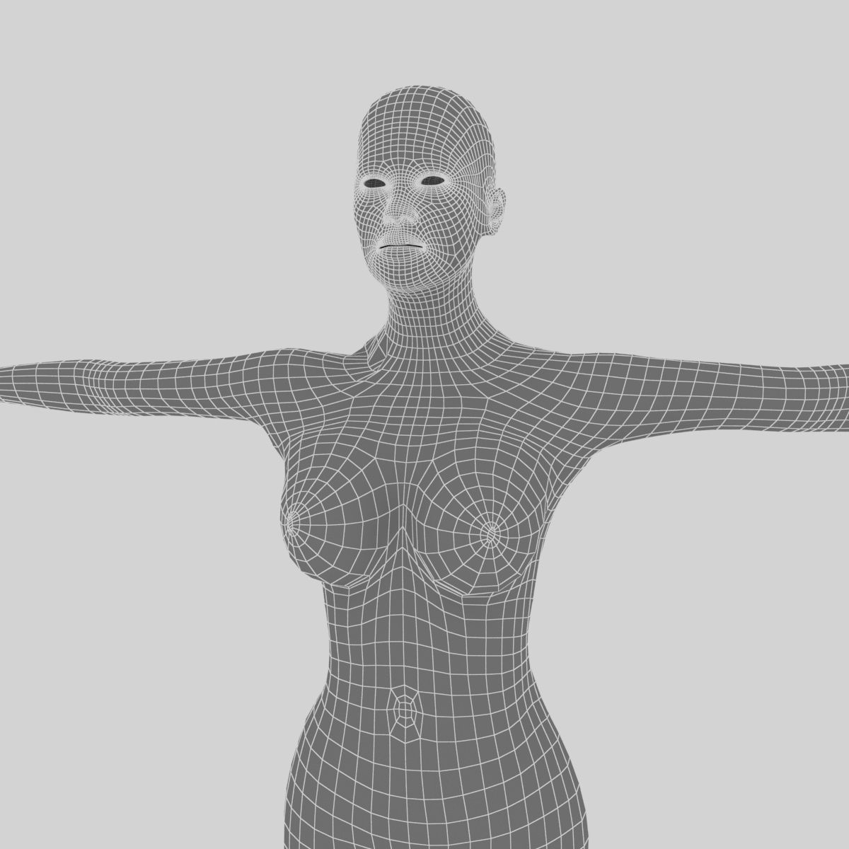 Warrior Girl Low-poly 3D model_11