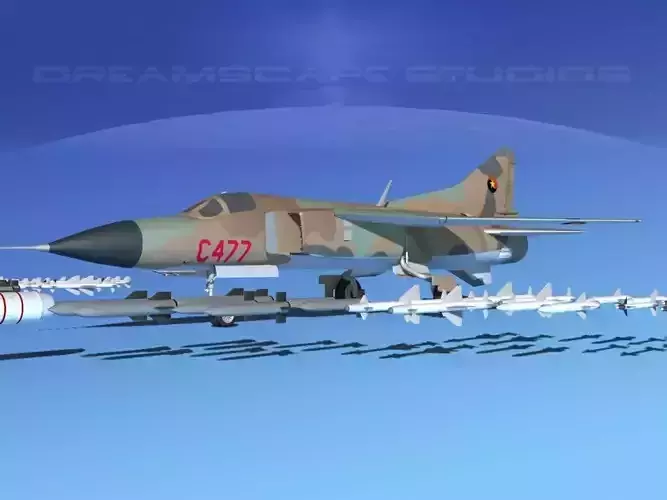 Mig-23 Fighter Angola 3D model