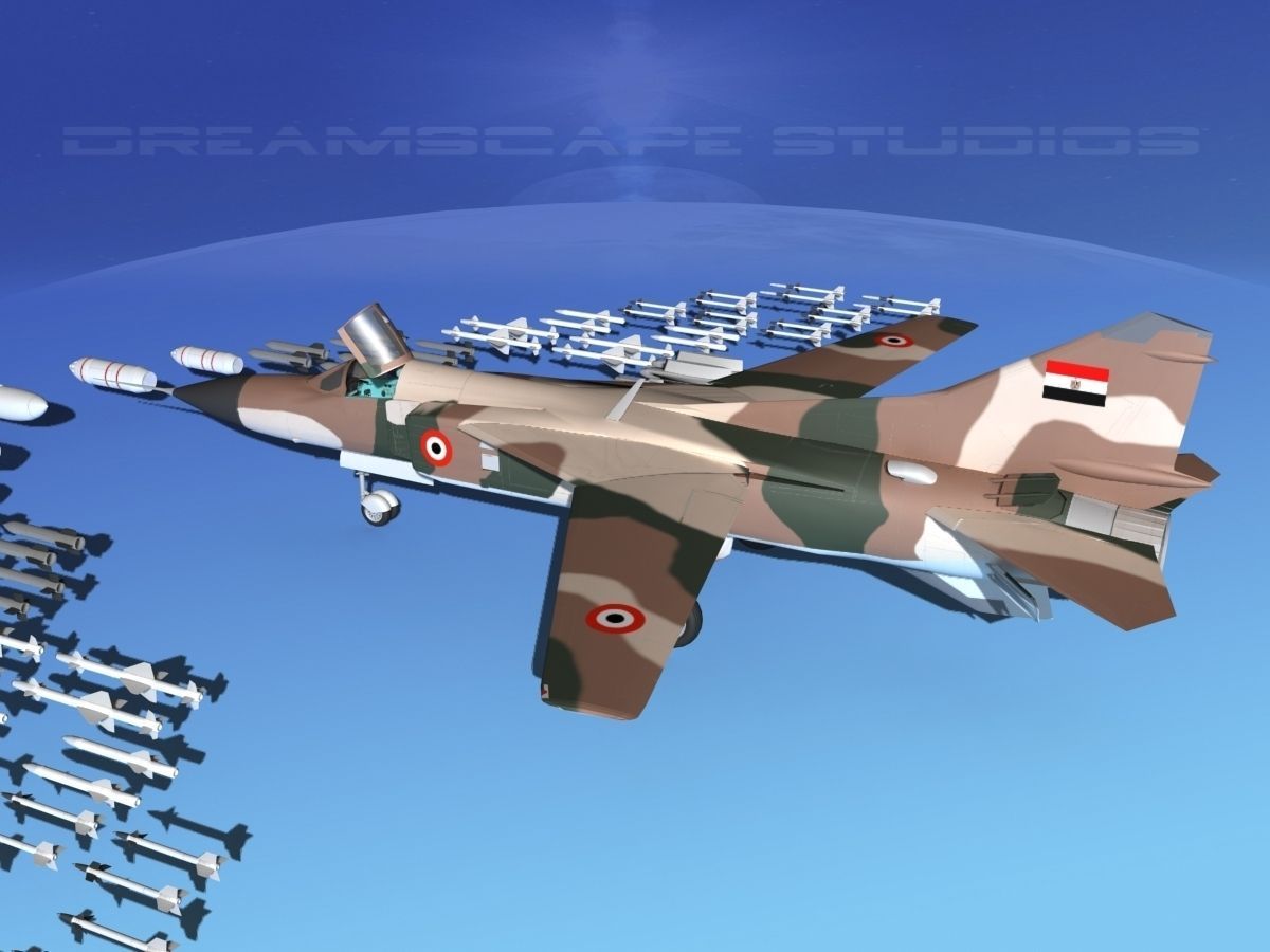 Mig 23 Flogger B Egypt 3D model_8