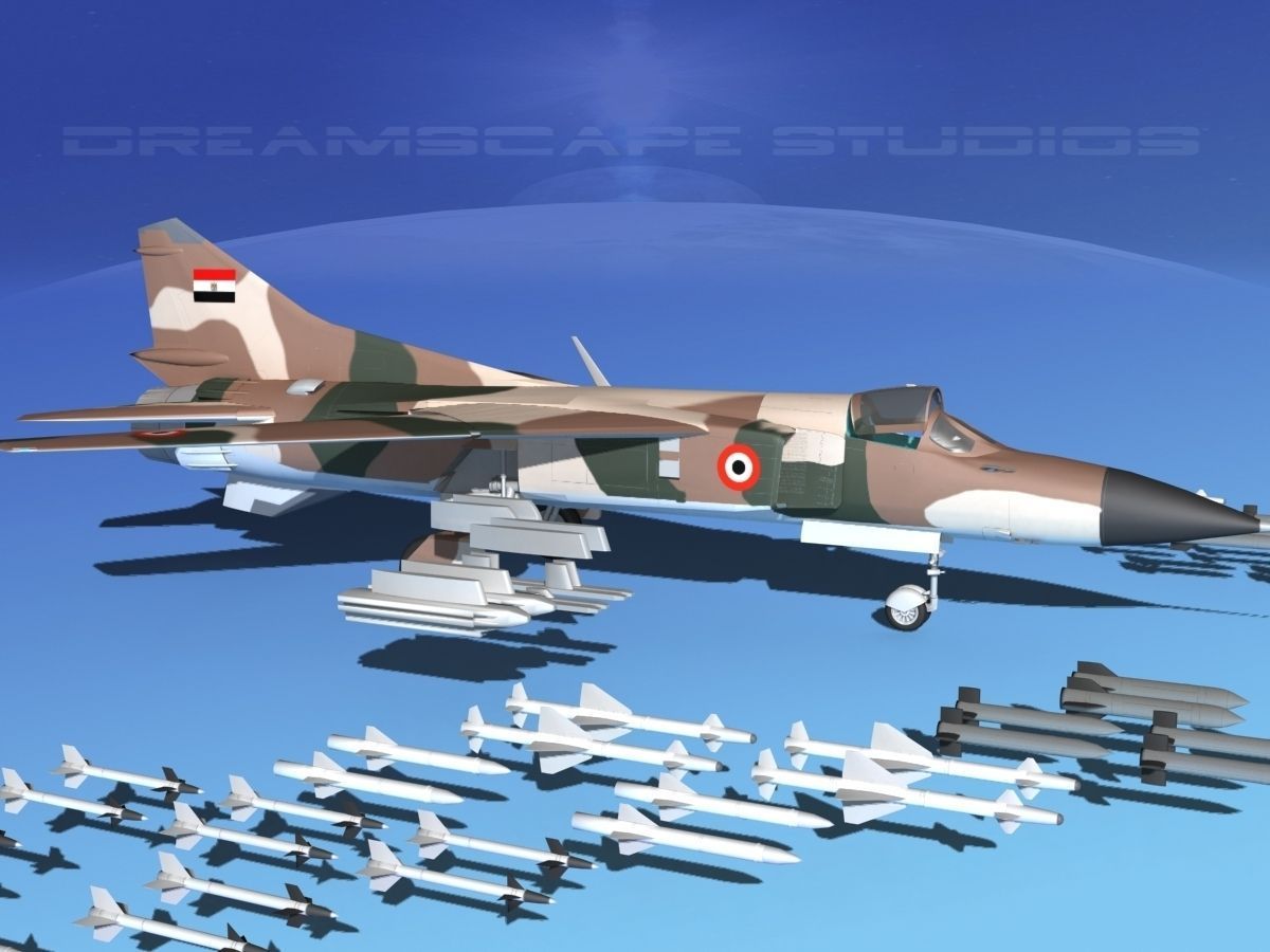 Mig 23 Flogger B Egypt 3D model_3