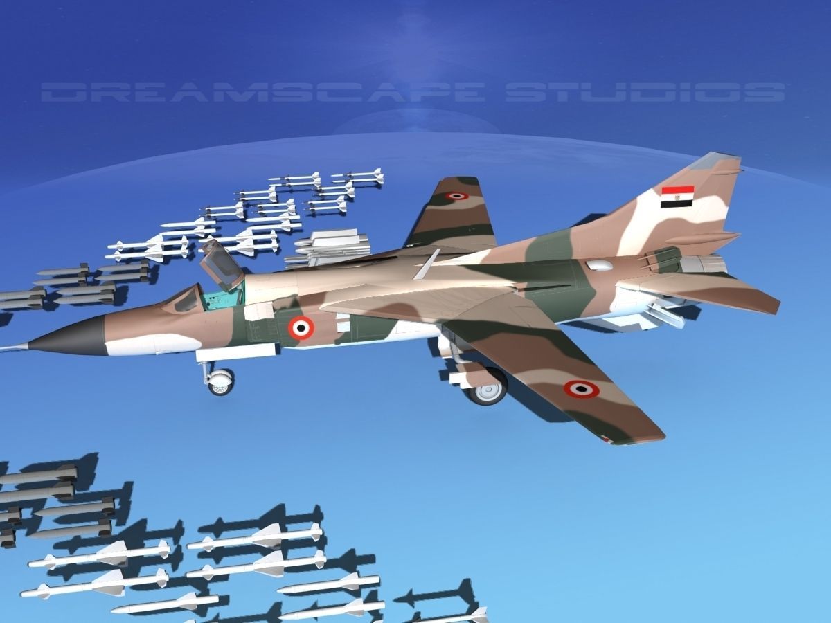 Mig 23 Flogger B Egypt 3D model_9