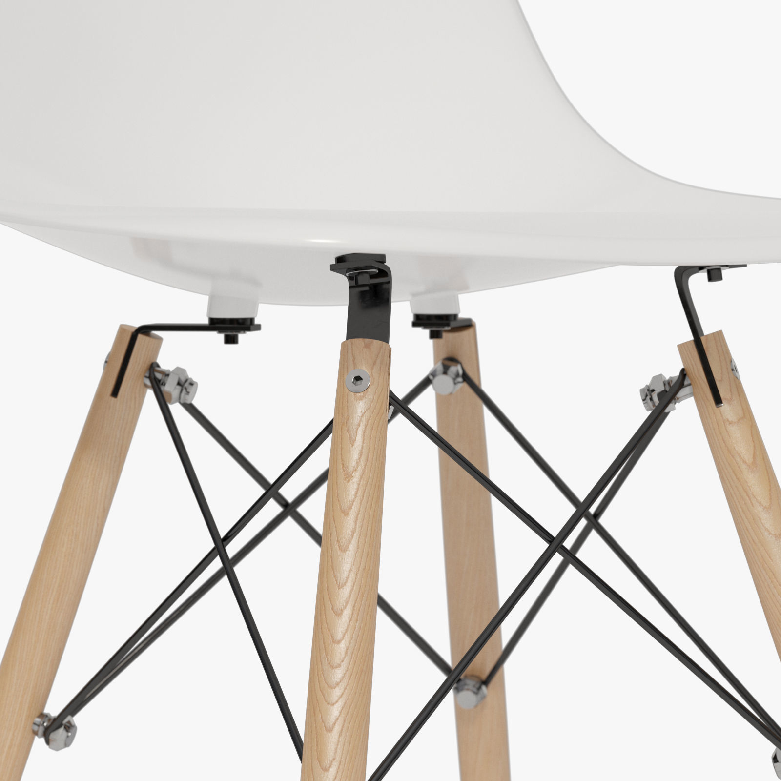 Eames Molded Plastic Side Chair Dowel Base 3D model_5