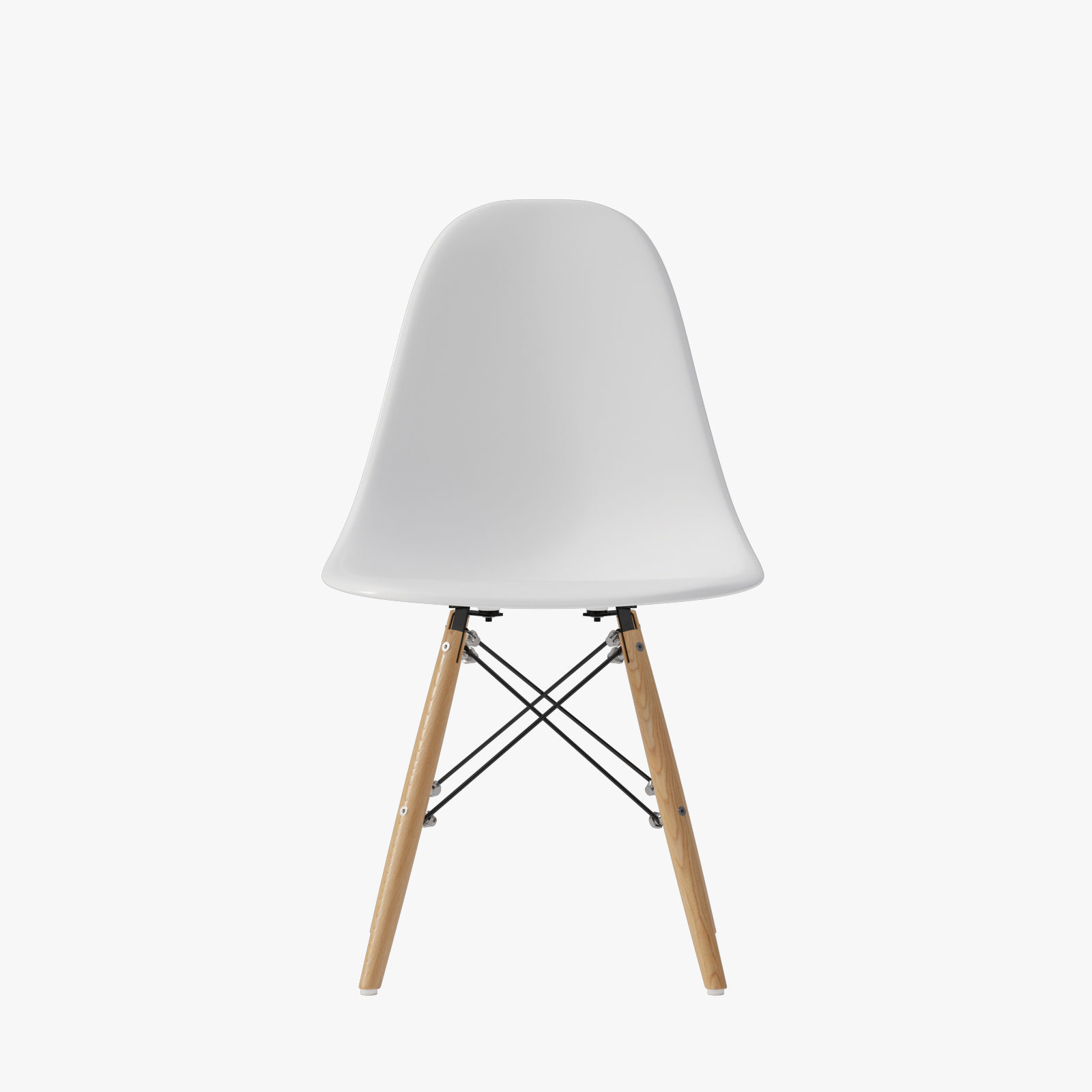 Eames Molded Plastic Side Chair Dowel Base 3D model_2