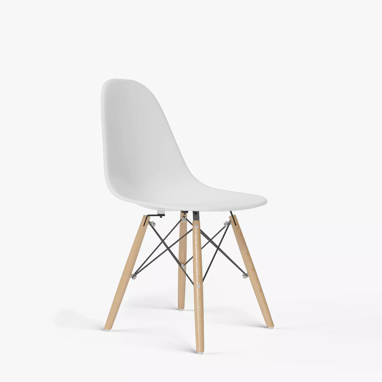 Eames Molded Plastic Side Chair Dowel Base 3D model_0