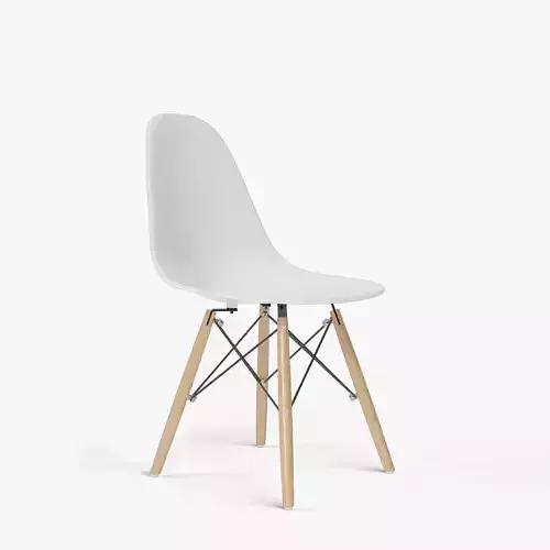 Eames Molded Plastic Side Chair Dowel Base 