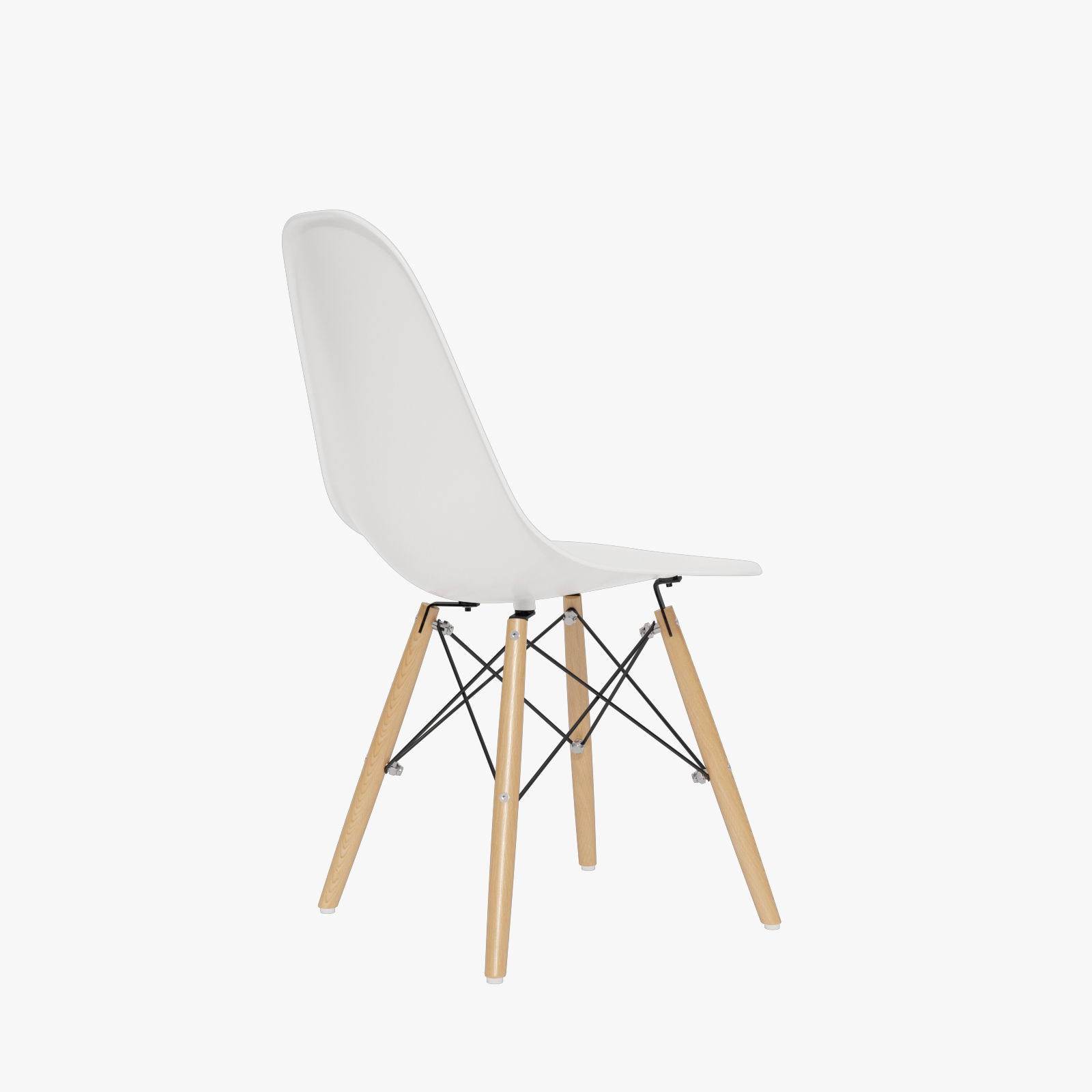 Eames Molded Plastic Side Chair Dowel Base 3D model_3
