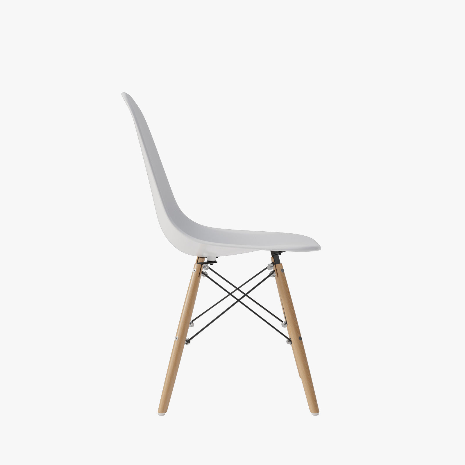 Eames Molded Plastic Side Chair Dowel Base 3D model_1