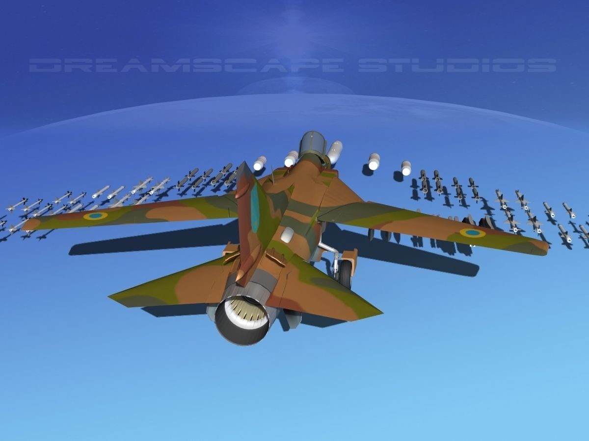 Mig-23 Fighter Ukraine 3D model_8
