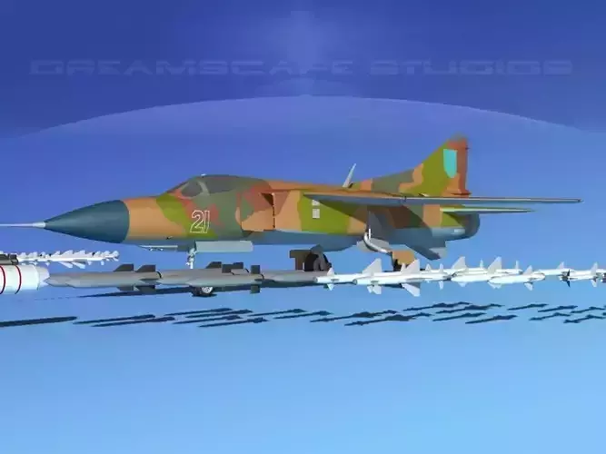 Mig-23 Fighter Ukraine 3D model