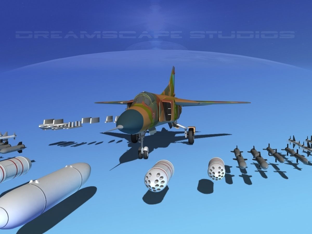 Mig-23 Fighter Ukraine 3D model_3