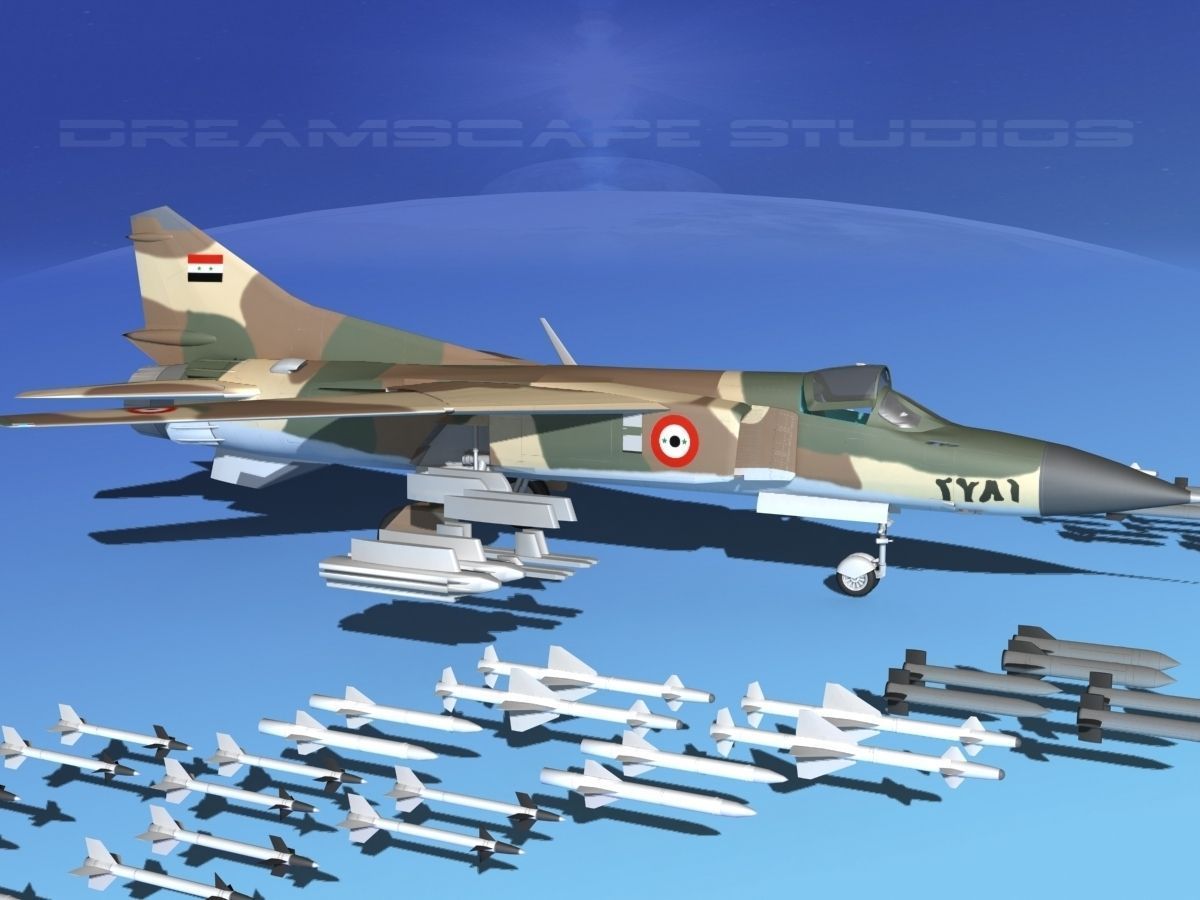 Mig-23 Fighter Syria 3D model_6