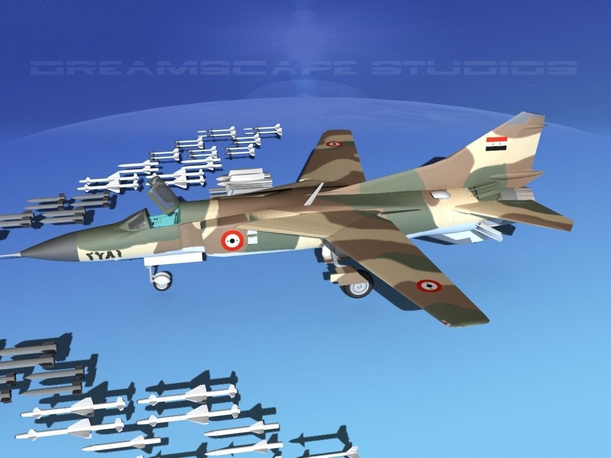 Mig-23 Fighter Syria 3D model_12