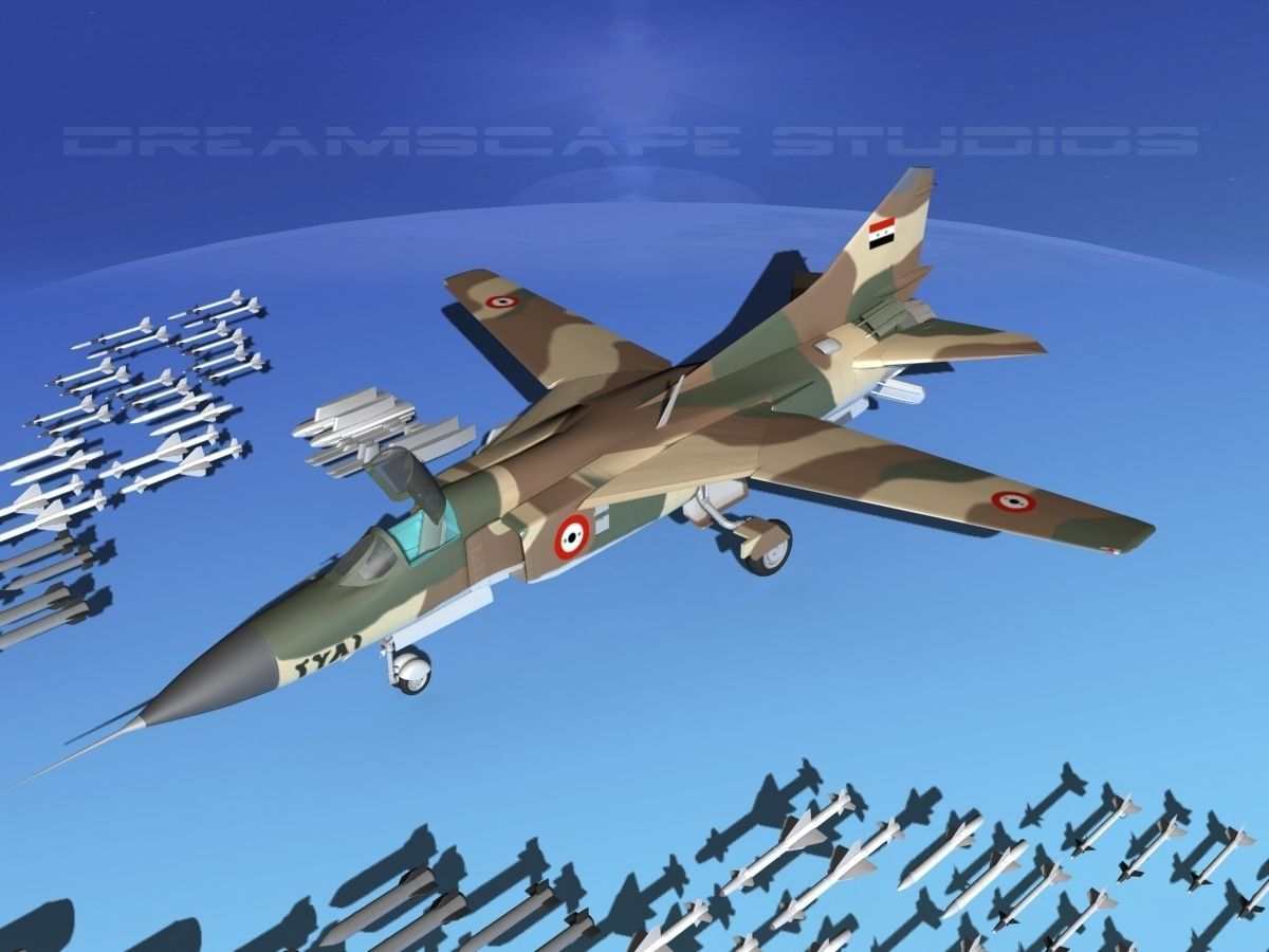 Mig-23 Fighter Syria 3D model_13