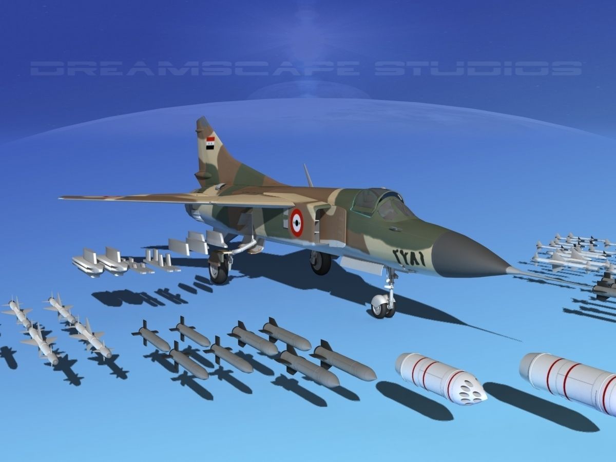 Mig-23 Fighter Syria 3D model_4