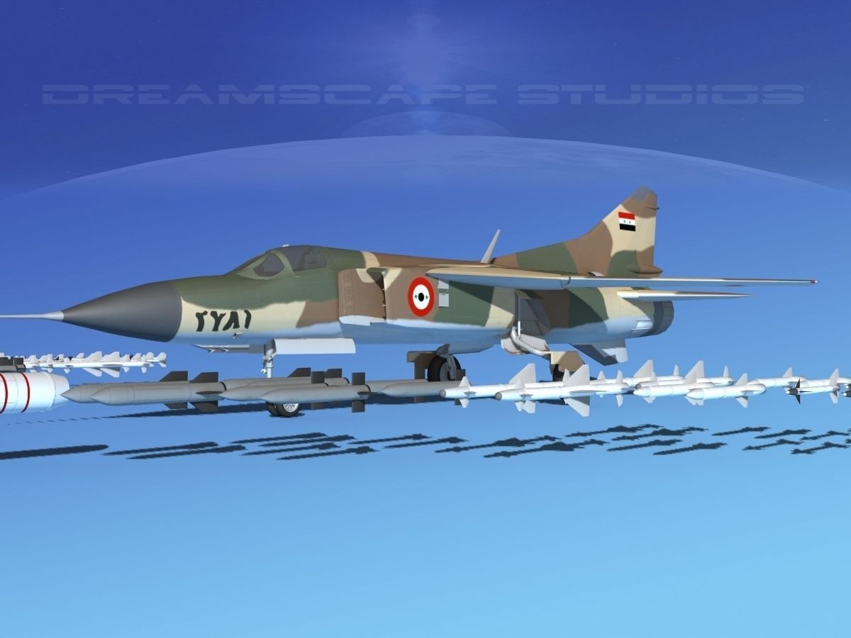 Mig-23 Fighter Syria 3D model_3