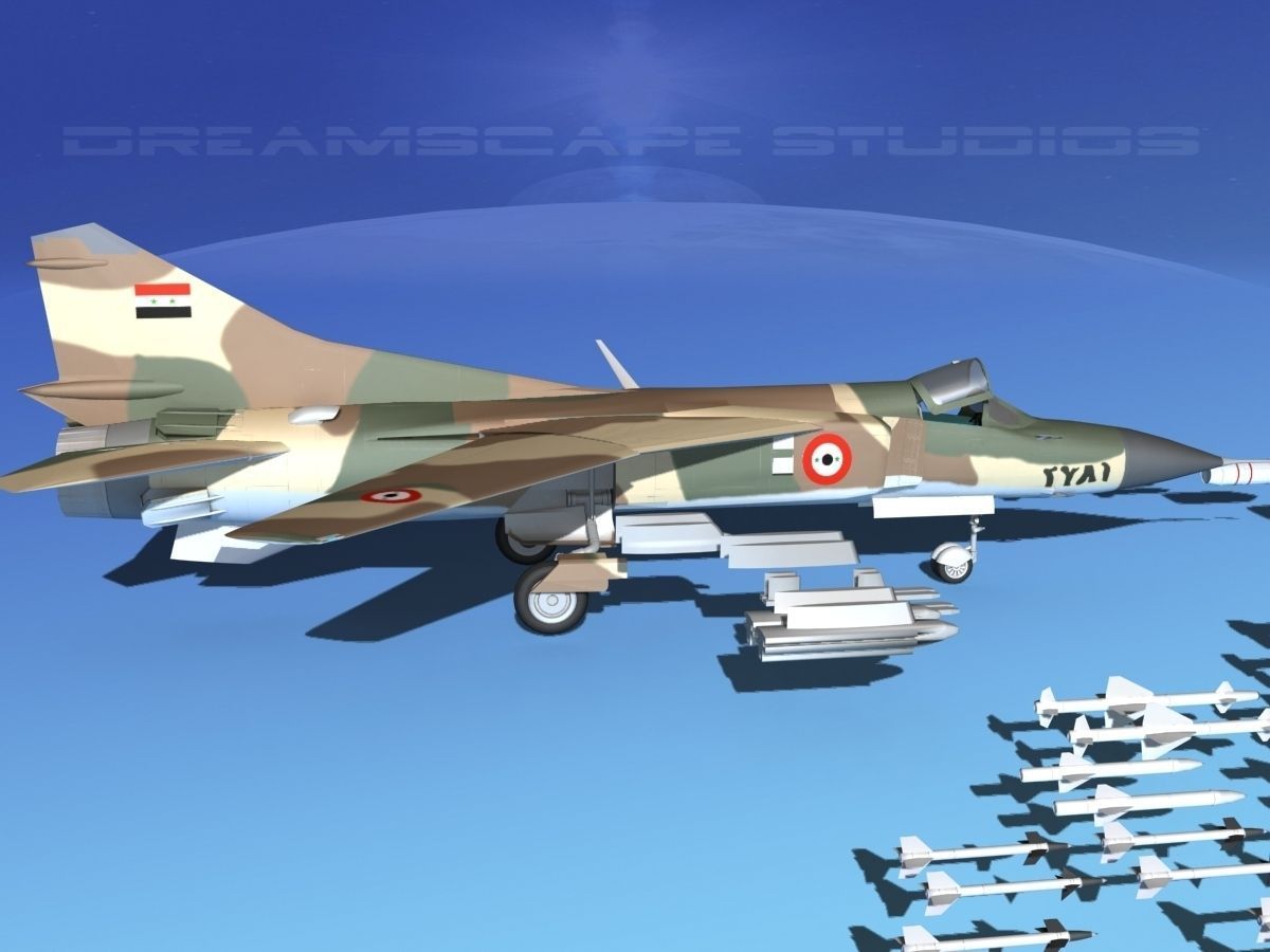 Mig-23 Fighter Syria 3D model_5